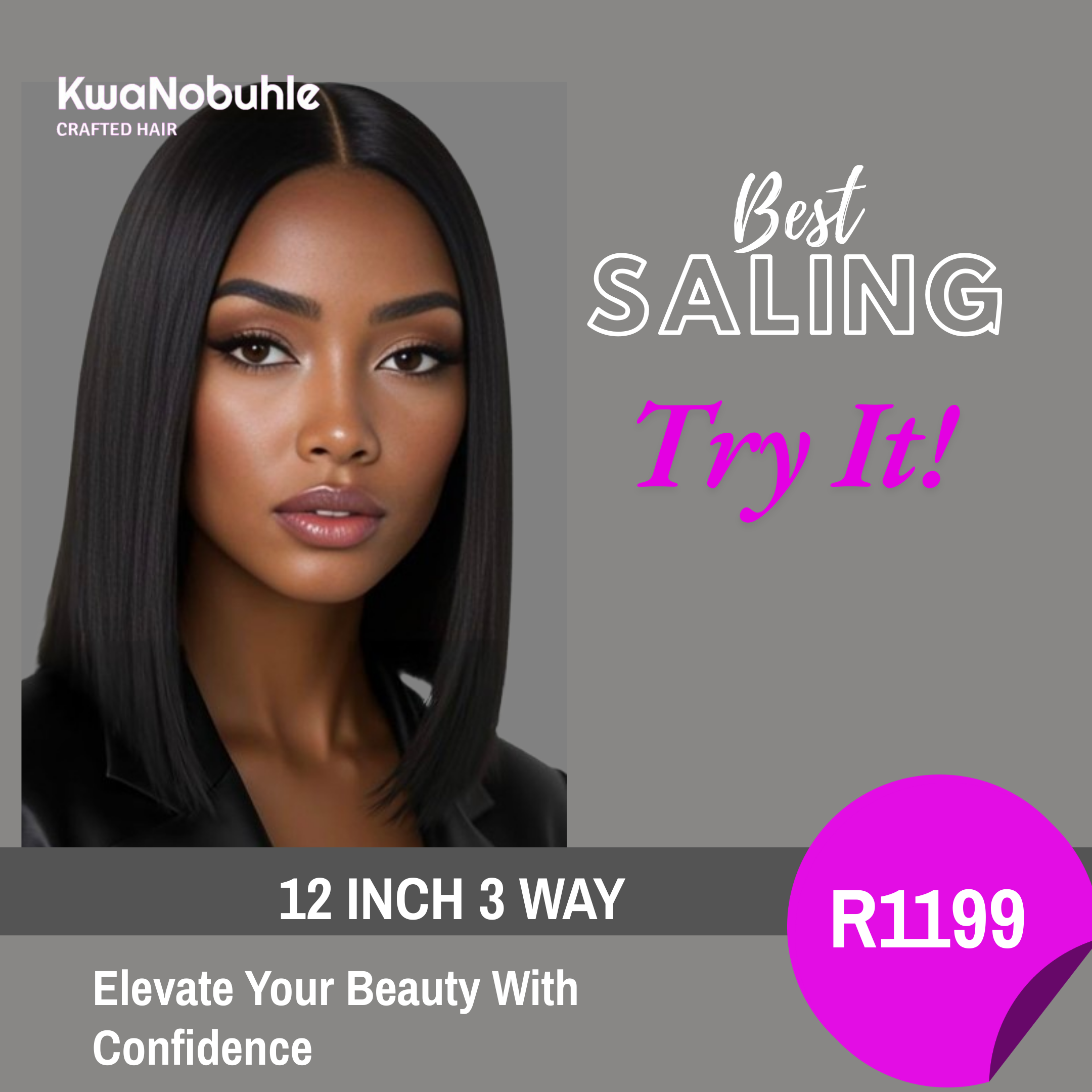 12 inch 1 way wig, shair hair, elegance hair, easther hair