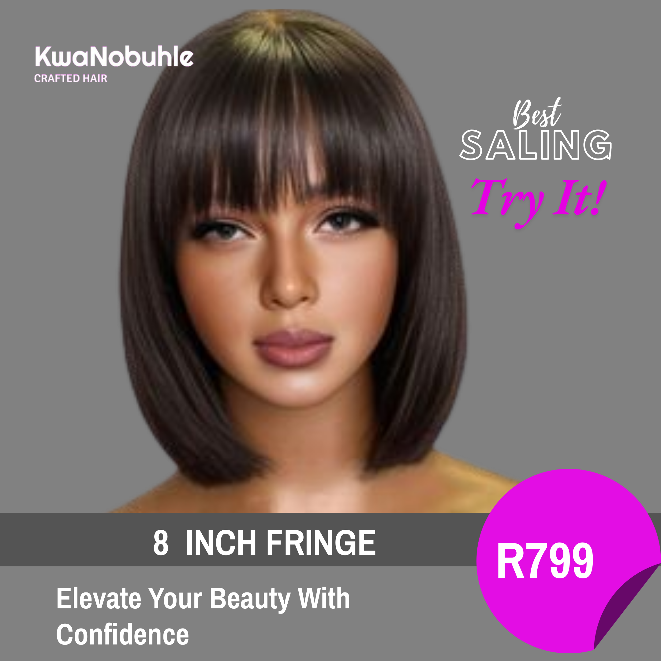 8 inch fringe wig, shair hair, elegance hair, easther hair